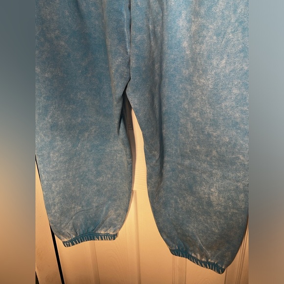 $97.50 Women’s 2X Jordan Flight Washed Fleece Pants Dark Powder Blue Loose Fit - Picture 11 of 14